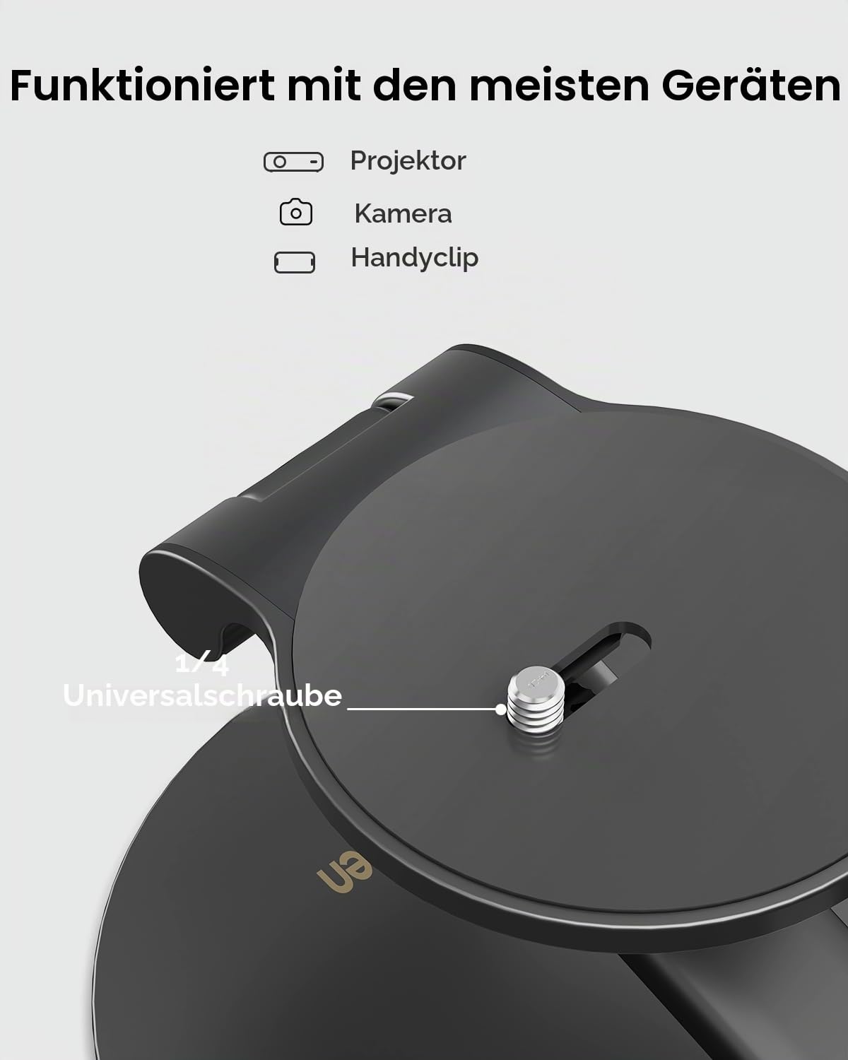 Aurzen Faltbare Beamer Halterung Ultrakompakt | 180° schwenkbar & Schnellaufbau | Projector Stand Universal kompatibel mit den Meisten Projektor für Benq,Wimius,Yaber,Acer (1/4 Zoll Gewinde) Ständer