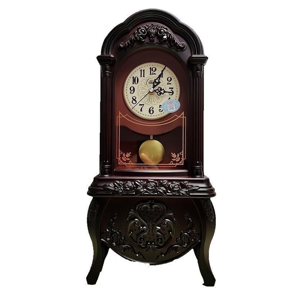 Hndhbfgrt Clock Nostalgic Swinging Clock with Silent Operation Home Decor Living Room Ornament
