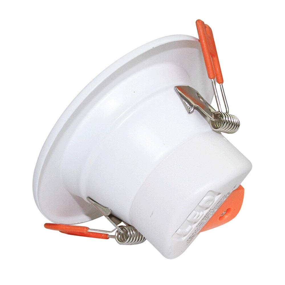 Foco empotrable LED Moderno de bajo Consumo, de Aluminio, para Techo, con Rejilla (luz cálida, 15 W)