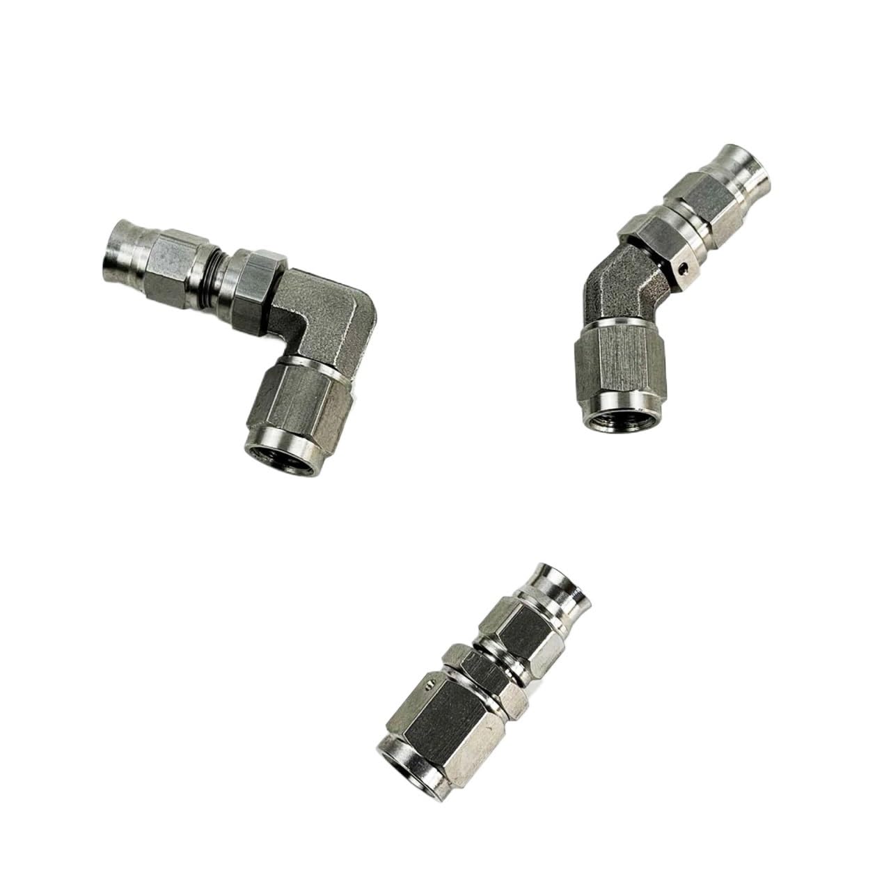 Adaptador Manguera Grifo Accesorio de conexión rápida Freno | Adaptador de codo recto de 0° 45° 90° Conector de manguera de línea de automóvil(45 degree)