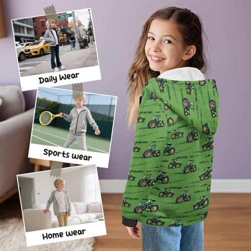 Boys Zipper Hooded Kids Sweatshirt Casual Loose Long Sleeve Sport School Coat with Jacket Age 3-103