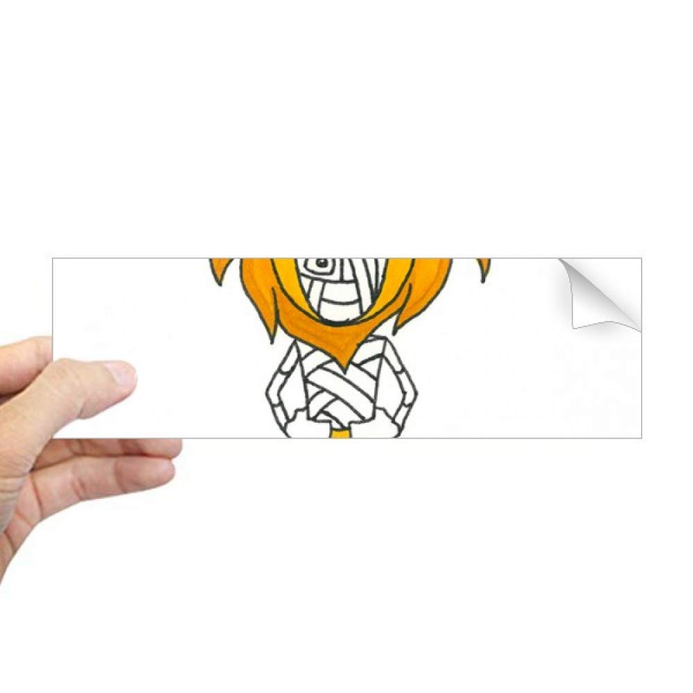 Autocollant rectangulaire pour fenêtre lion d'Égypte et momie