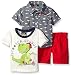 Boys Rock Baby Boys' 3 Piece Short Set Scooter-Saurus