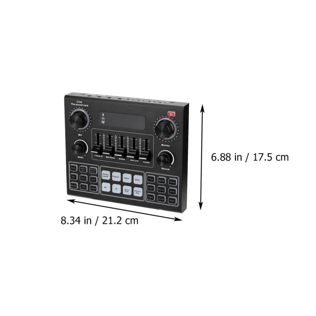 Live Soundkarte für Handy und Computer mit Abs Material Dual Mobiltelefon Unterstützung und Klangwechsler für Mobiles Live Streaming und Aufnahme