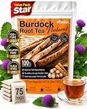 WOTIHA Roasted Burdock Root Tea Bags, 75 Count, Herbal Infusion