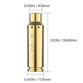 Feyachi Bore Sight 7.62x39 Laser Bore Sight Red Dot Laser Boresighter with 3 Sets of Batteries