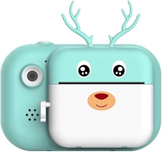 MagiDeal 24MP Instant Print Digital Camera HD1080P Video WPhoto Paper   Green Deer