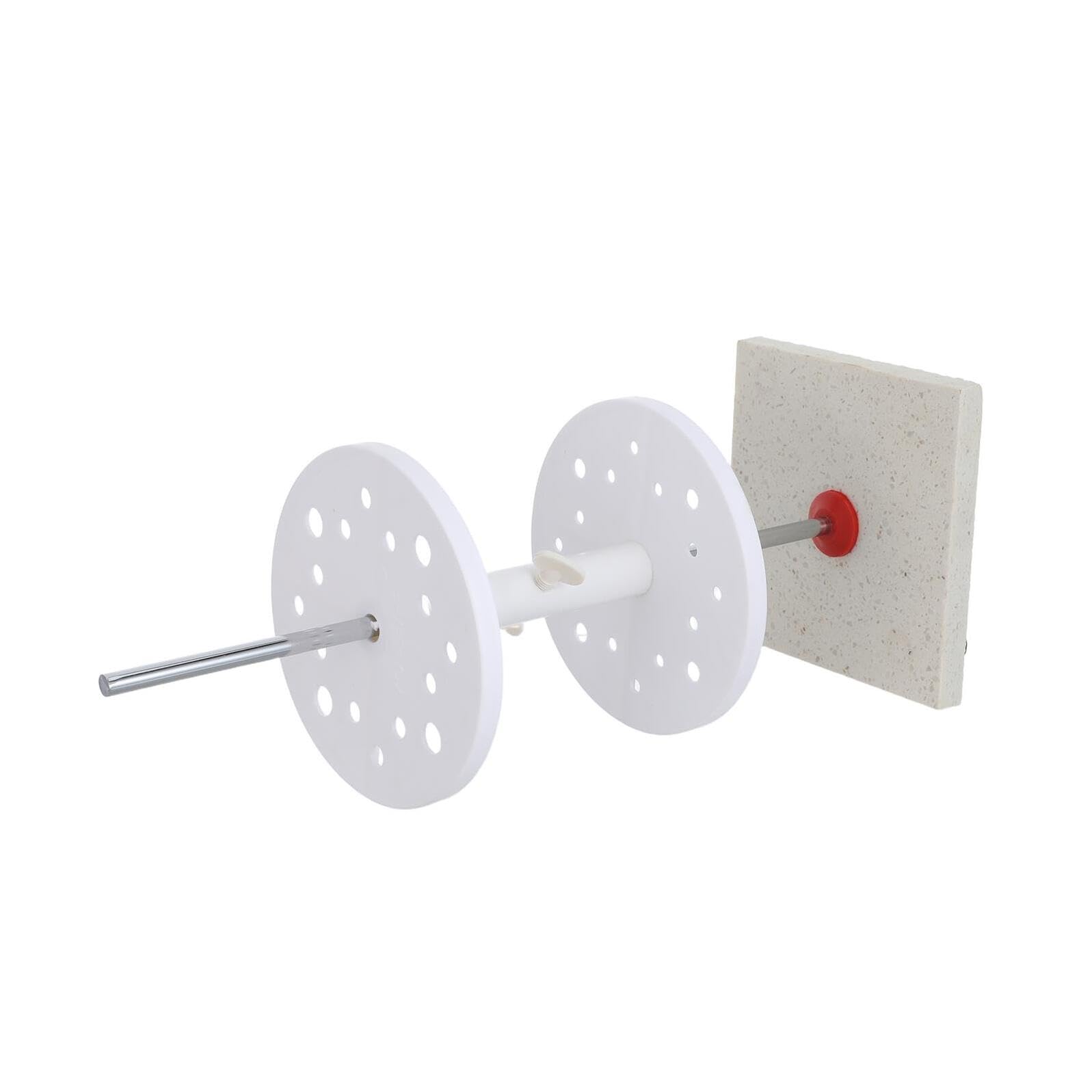 NUOBESTY Soporte para Pipetas de Mármol Blanco 16 Orificios Giratorios, Organizador Resistente para Laboratorio Escolar y Almacenamiento de Tubos de Ensayo
