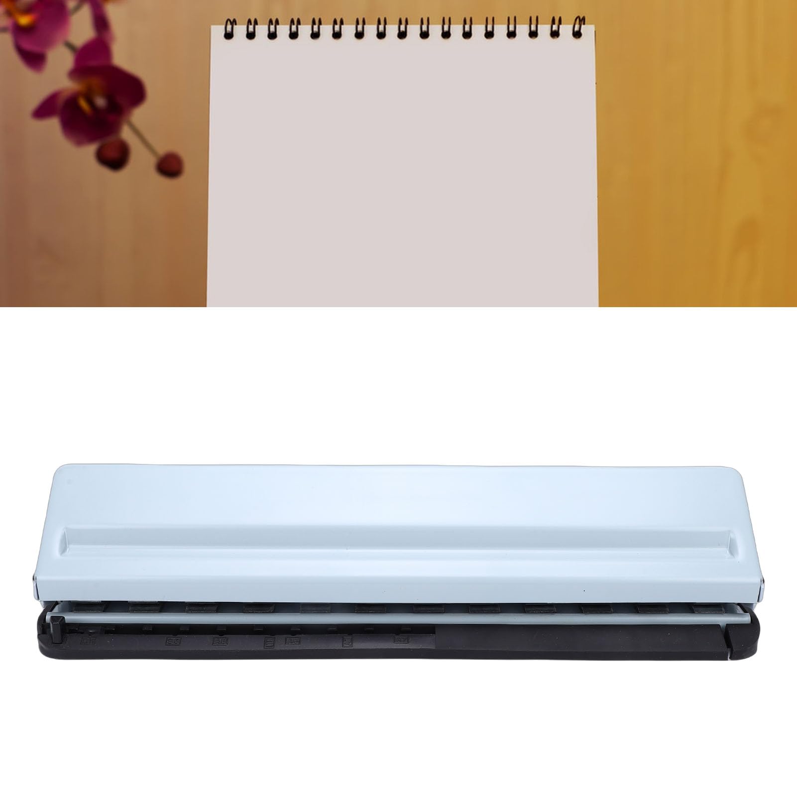Generic Perforatore a Fungo 12 Fori Posizionamento Accurato Perforatore a Disco per Taccuino Pianificatore, Uso Versatile per L'organizzazione di Cancelleria