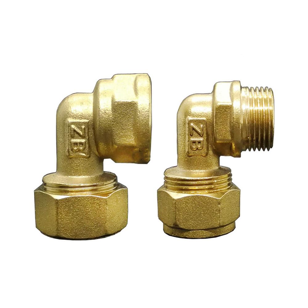 1620 2025 2632 PEX-AL-PEX 1/2" 3/4" 1" Male Female Brass Elbow 90 Degree Pipe Fitting For Solar Floor Heating(BSP Female,2632_1")