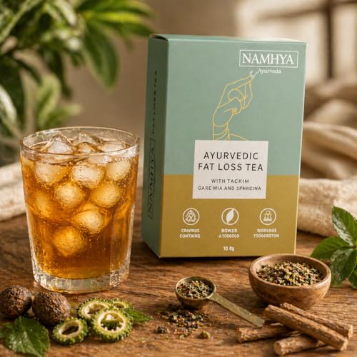 Image of Namhya Ayurvedic Fat Loss Tea | Loose Leaf | Stimulant-Free | Metabolic Reset | Controls Cravings | Reduces Belly Fat & Bloating | Detox & Digestion Support | Natural Herbal Tea | 60 Day Pack