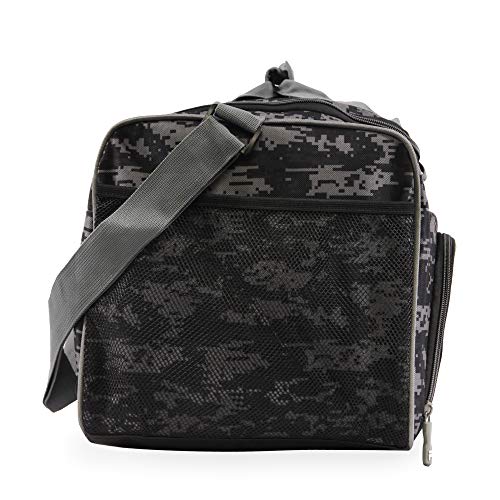 Fila Source Sm Travel Gym Sport Duffel Bag, Black Digi Camo, One Size