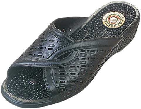 OTAFUKU Women's Magnet & Uneven Insole Sandals Ikiikimesh Black Made in Japan