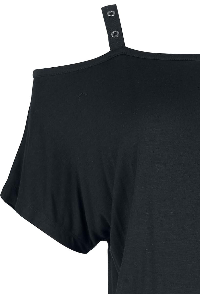 Black Premium by EMP Mujer Camiseta One-Shoulder-Shirt Negro