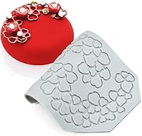 Vista 20 de TUKE Moldes de silicona de hojas huecas, moldes de chocolate con forma de corazón, geometría, molde de silicona 3D, molde de hojas de caramelo