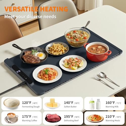 HOTEAGLE Food Warming Mat with Heat Resistant Pad for Family Dinner 26"x15" - image 7