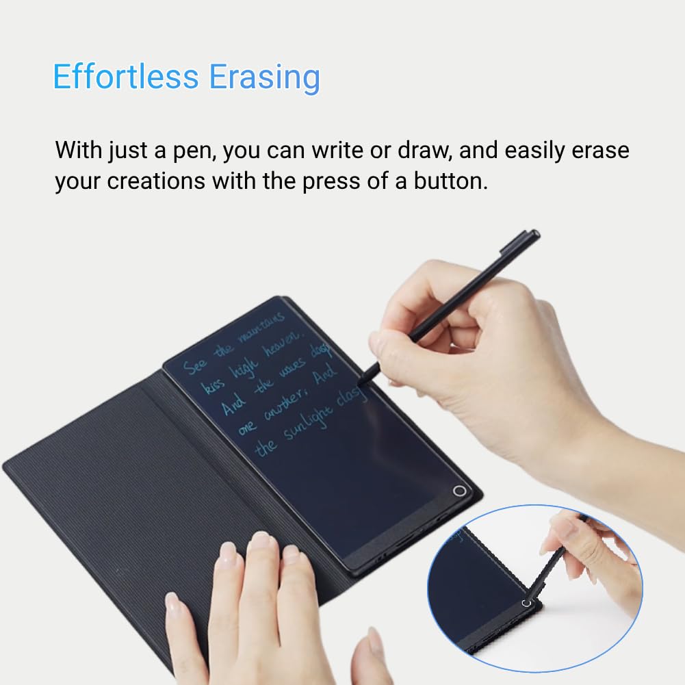 LCD Writing Tablet for Adults, 6.5 Inch Full Screen Digital Notepad, Portable Erasable Pad with Tablet Case and Pen, for Taking Notes Drawing Leaving Message — view 4