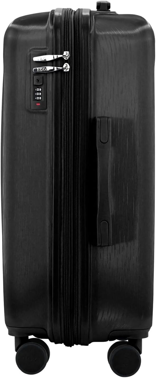 IZOD Mateo 20 Inch Carry-On Expandable Hardside Luggage, Black