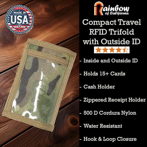 RFID Camouflage Trifold ID Wallet (Multi-Cam)4