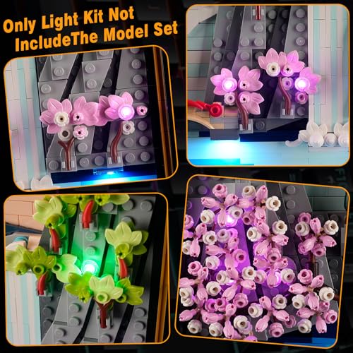 Luces LED para Lego 31218 Flor de Cerezo Japonés de Vaodest con cable usb 2