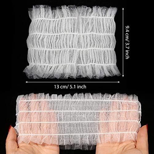 LATRAT 100 Pieces Non-Woven Hair Bands Disposable Elastic Hair Care Hair Accessories for Spa Salon Makeup - Image 2