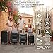 CRUW 5-Piece Luggage Set Expandable Polypropylene Suitcase Set TSA Locks 8 Silent Spinner Wheels Lightweight Nested Suitcases Travel Set easyJet British Airways Jet2 Approved Carry-On Black/Tan