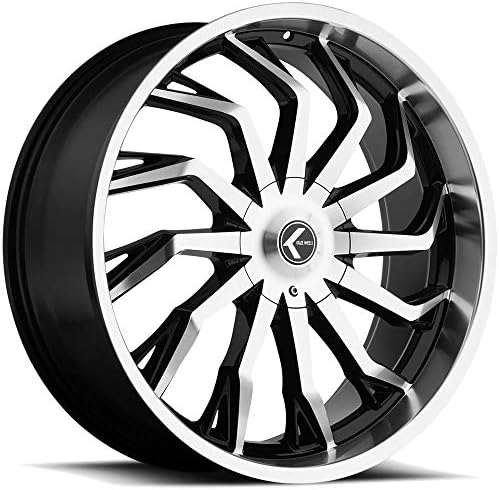 KRAZE SCRILLA KR142 Black Machined Face Wheel Finish (22 x 9.5 inches /5 x 115 mm, 18 mm Offset)