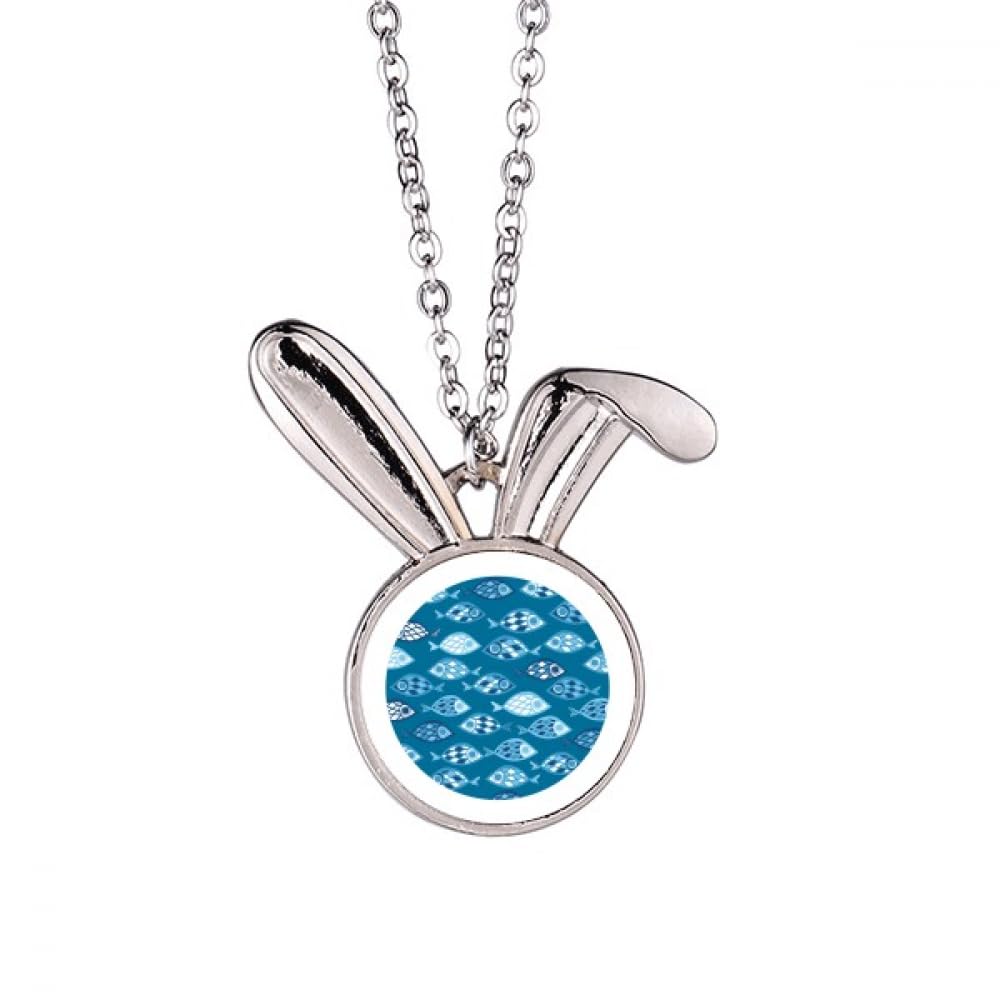 Collier lapin en verre de mer bleu le cadeau d'anniversaire parfait - 5