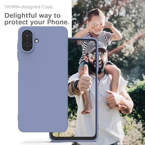 Image of YATWIN Silicone Case for Samsung Galaxy A07 4G, Soft-Touch, Shockproof, DustProof, Antiskid Phone Cover for Samsung Galaxy A07 4G - Lavender Grey
