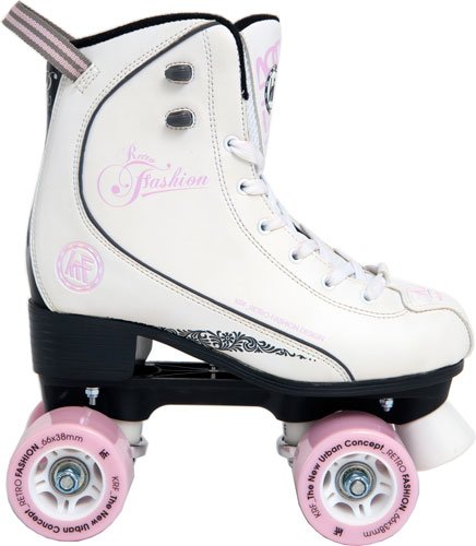 KRF Retro Fashion Pph - Patines en Paralelo, Color Blanco, Talla 37