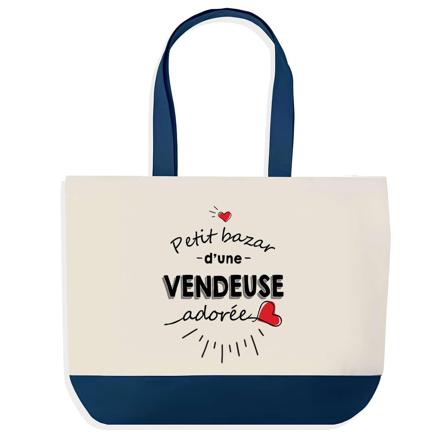 Grand sac de course provision Planetee bleu résistant et logeable - 5