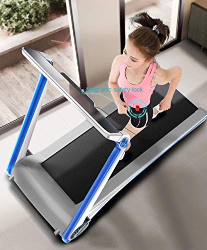 Image of Folding Treadmills Treadmills, Foldable Electric Treadmill with LCD Touch Screen Jogging Hines Wireless Connection Gym Home
