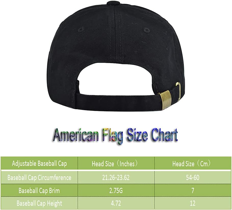 HHNLB American Flag Hat, Adjustable Baseball Cap Distressed Embroidered for Men Women Patriotic Black at  Men’s Clothing store
