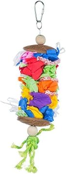 Prevue Pet Products Preen & Pacify Laundry Day Bird Toy - Accessories for Parakeets, Conures, Cockatiels, Budgies, and Small to Medium Birds, Hanging Cage Toy for Preening, Pecking, and Beak Exercise