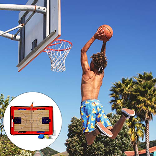 BESPORTBLE Tábua de treinamento de basquete, prancheta tática magnética dobrável multifuncional, tab