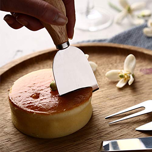 Cheese Knife Set,4 Pieces Stainless Steel Cheese Knives For Charcuterie Board,Charcuterie Knife Spreader Fork Set With Bamboo Wood Handle,Cheese Utensils Tools Set With Cutter Slicer Shaver #TOP4