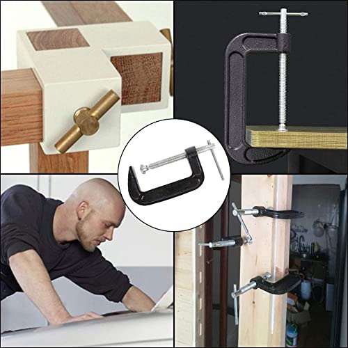 4 Inch C-Clamp Set, Heavy Duty Steel C Clamp Industrial Strength C Clamps for Woodworking, Welding, and Building(2PCs) - Image 4