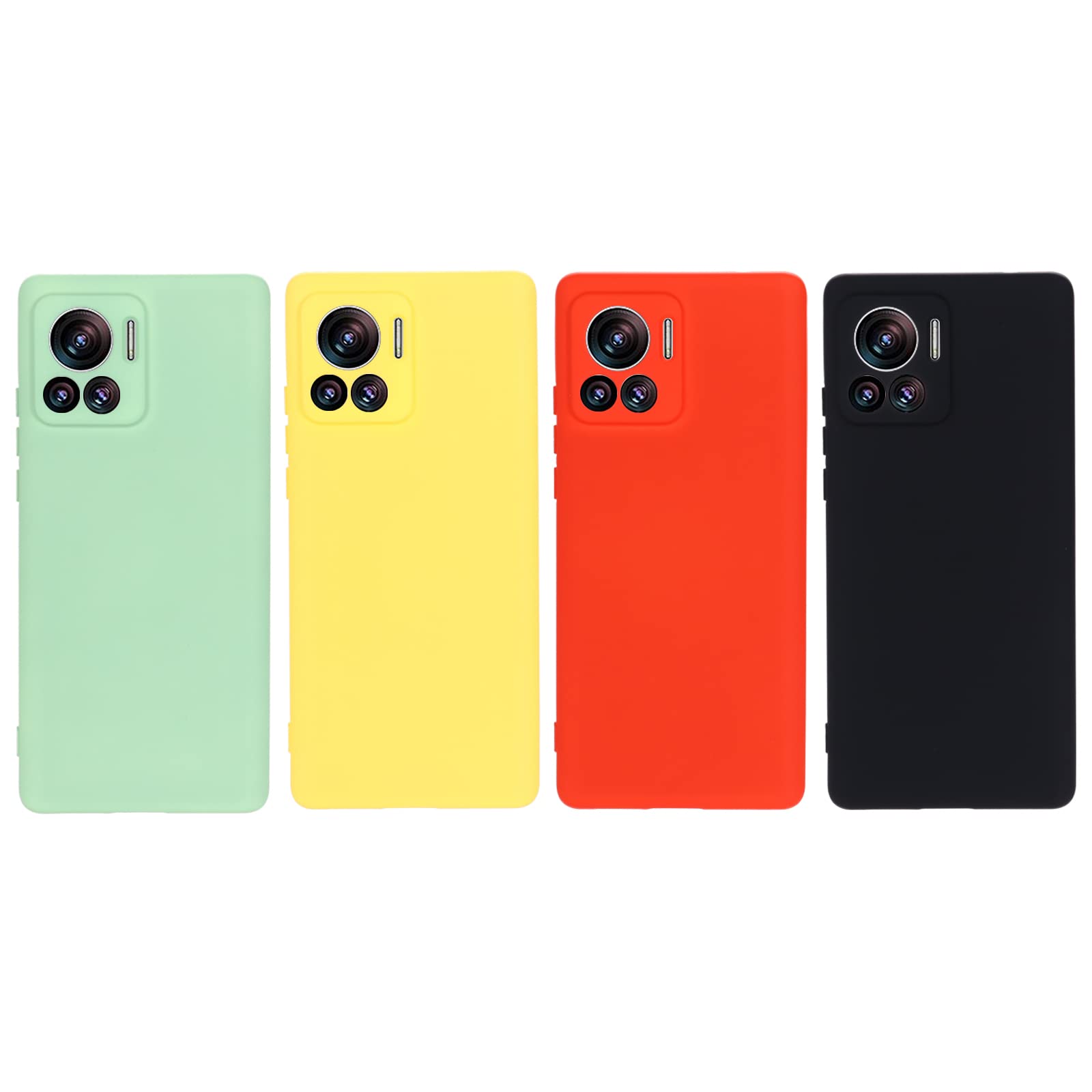 Motorola Edge 30 Ultra etui silikonowe z mikrofibrą, obudowa ochronna (Czarny)
