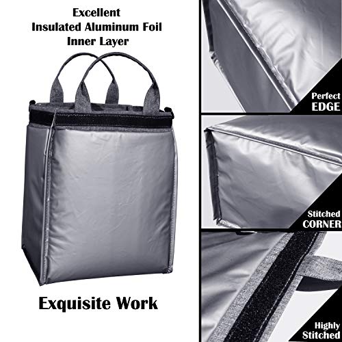 Kokako Lunch Bag Lunch Box Cooler Bag Insulated With Shoulder Strap For Men Women Kids (Gray) #TOP5