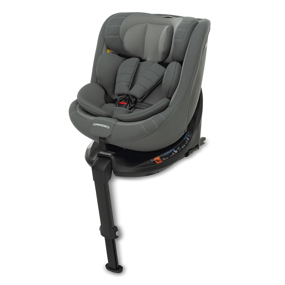 Foppapedretti Master i-Size seggiolino auto girevole 360° per bambini da 40 a 105 cm di altezza, Grey