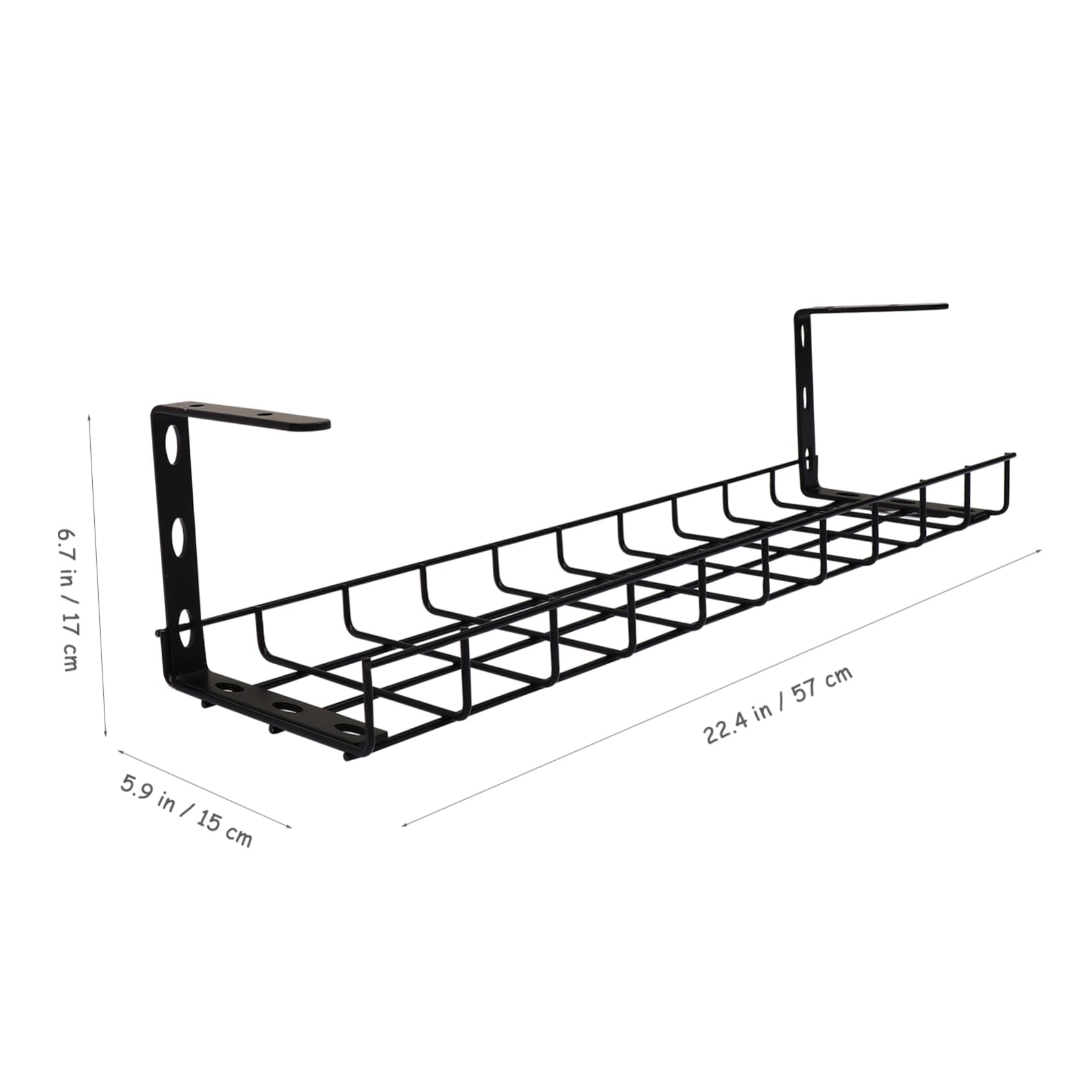 LABRIMP 1 pièce Organisateur de Câbles sous Bureau Support de Rangement Fer pour Câbles et Multiprises Accessoire Durable et Pratique pour Espace de Travail Rangé