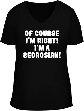 BH Cool Designs Of Course Im Right! Im A Bedrosian! - Womens Soft & Comfortable Deep V-Neck T-Shirt