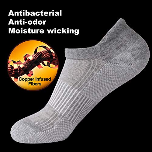 FOOTPLUS Unisex Copper Compression Socks Circulation Arch Support Plantar Fasciitis Ankle Golf/Running/Hiking Socks4