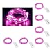 CYLAPEX 6 Pack Pink Fairy String Lights Battery Operated Fairy Lights Firefly Lights Micro LED Starry String Lights on 3.3ft/1m Silvery Copper Wire for DIY Christmas Decoration Costume Wedding Party
