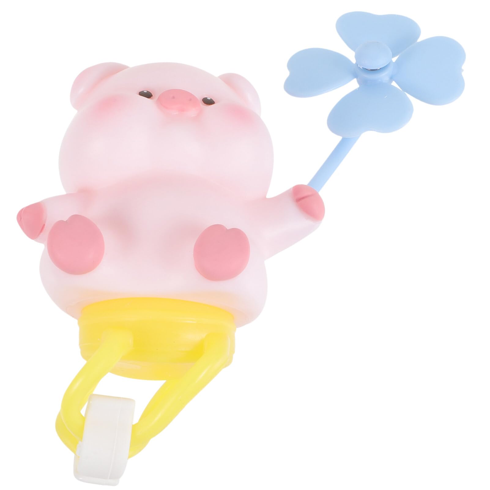 1 Pcs Piggy Windmill Bike Decorations,Animal Figurine Accessories with Rotating Windmillor Kids Bicycles,