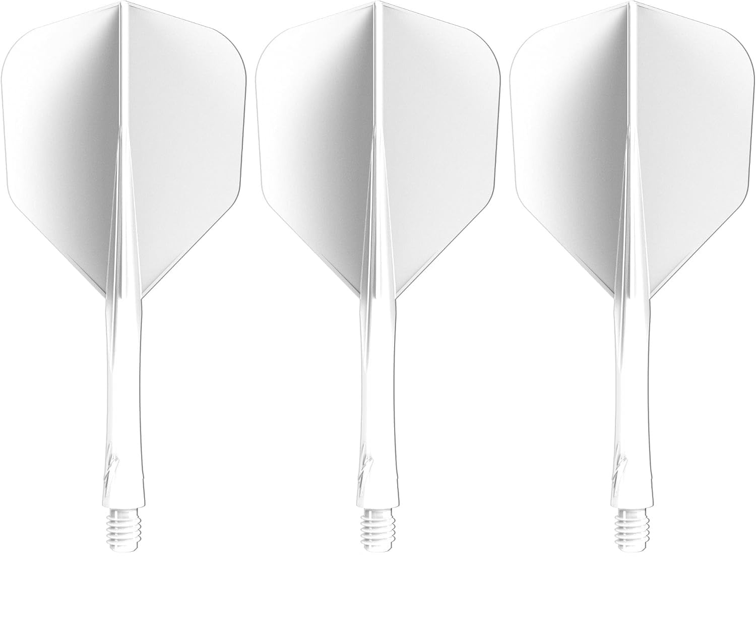 Caliburn SUP Flights & Moulded Shaft Combo | Standard No.6 Dart Flights | Integrated Flight & Shaft System | Multiple Sizes & Colours. (White, Tweenie)