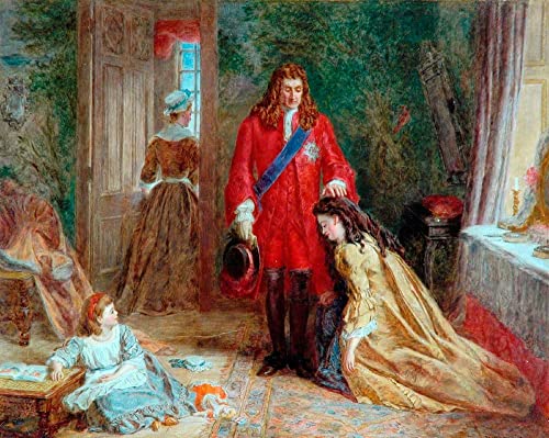 Cuadro de lienzo de La bendición del duque de William Powell Frith, salón 60x90cm