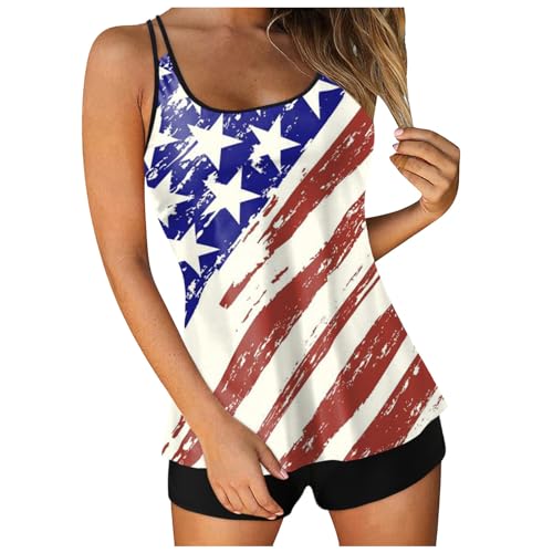 Maillots de bain tankini anti frottement short long 4 Juillet
