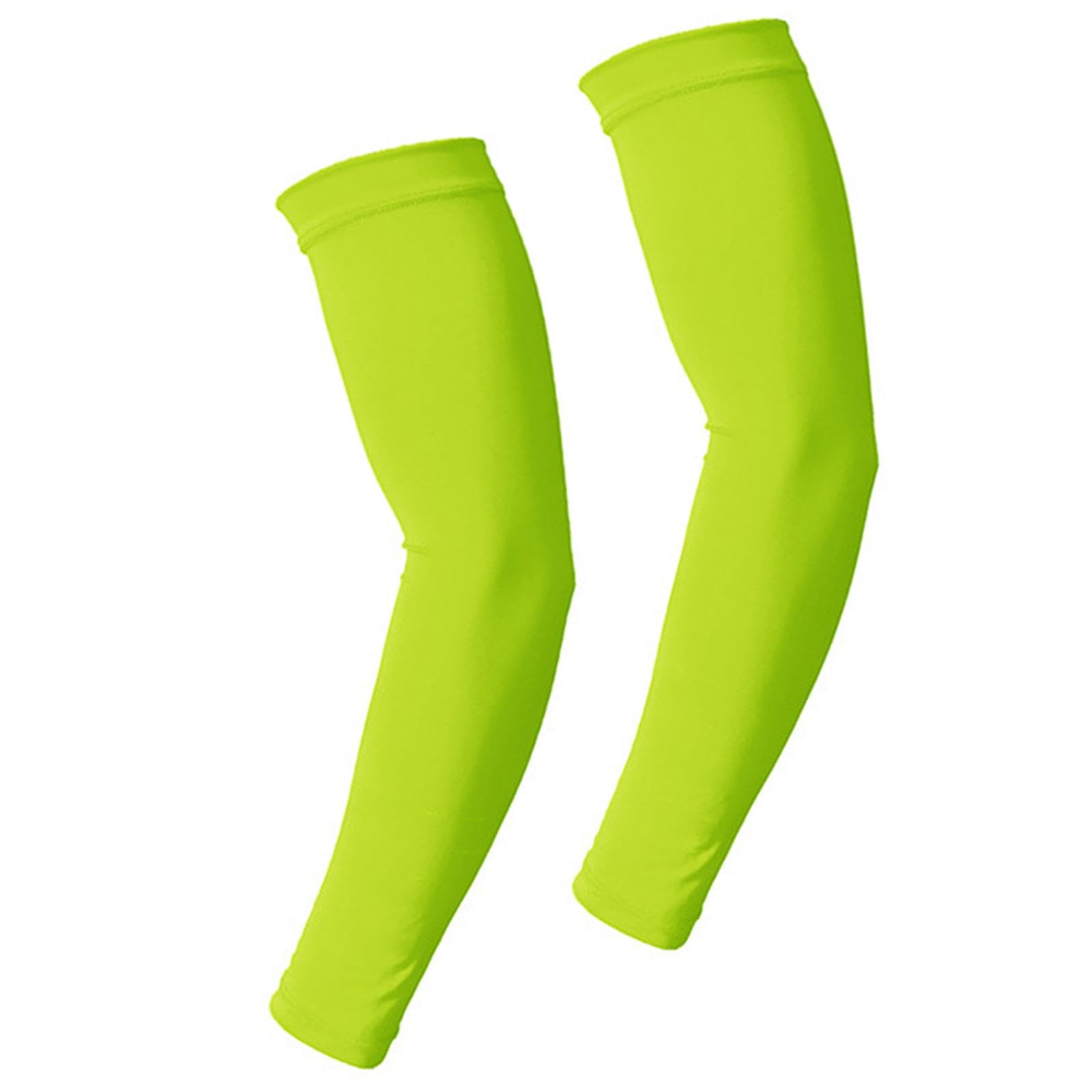 Sports Arm Sleeves Summer Compact Protecive Cover for Playing Walking Tennis fluorescent yellow|Sporting Goods|Team Sports|Basketball |Package Includes:1 Pair Arm Sleeves-image-29
