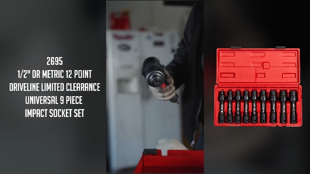SUNEX TOOLS 2695, ½ Inch Drive Driveline Limited Clearance Socket